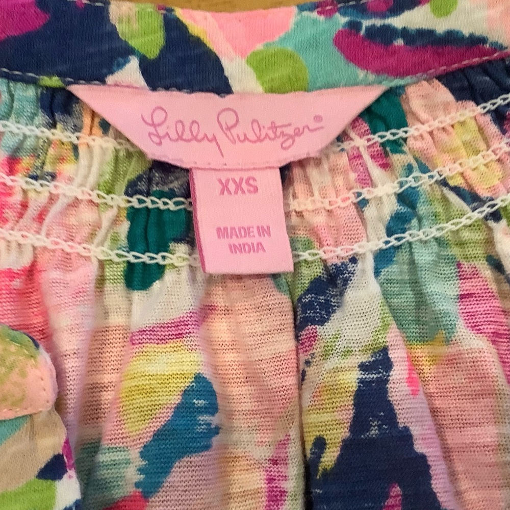 2 Lilly Pulitzer Sleeveless Tank Tops Size XXS Multicolor Pink and Blue Cotton - Picture 13 of 15